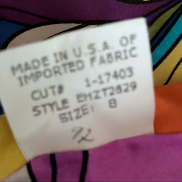 EUC David Meister lavender cotton blazer w/colorful Silk lining & snap closure - Picture 10 of 12